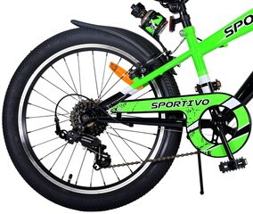 Городской велосипед Volare Sportivo, 20 дюймов, 7 передач, зеленый цвет цена и информация | Велосипеды | pigu.lt