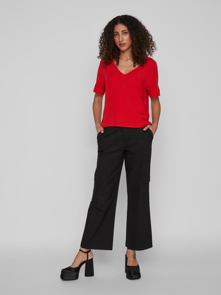 Vila džemperis moterims, raudonas kaina ir informacija | Marškinėliai moterims | pigu.lt