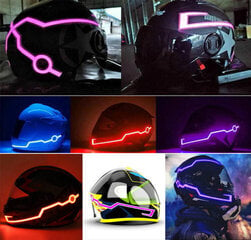Motociklininko šalmo LED apšvietimo juosta, oranžinė цена и информация | Шлемы для мотоциклистов | pigu.lt