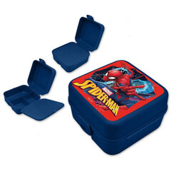 Spiderman kelių skyrių užkandžių dėžutė, mėlyna kaina ir informacija | Maisto saugojimo  indai | pigu.lt