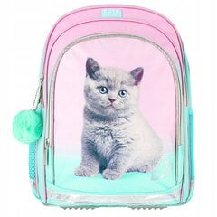 Mokyklinė kuprinė Starpack Katė, žalia/rožinė kaina ir informacija | Kuprinės mokyklai, sportiniai maišeliai | pigu.lt