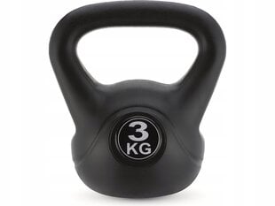 Sportinis svoris Gymtek G-66555, 3 kg, juodas цена и информация | Гантели, гири, штанги | pigu.lt