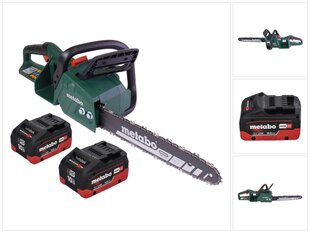 Аккумуляторная бензопила Metabo MS 36-18 LTX BL 40 36 В (2x 18 В) 40 см 22 м/с бесщеточный + 2х аккумулятора 10,0 Ач - без зарядного блока цена и информация | Пилы, циркулярные станки | pigu.lt