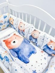 Постельный комплект в детскую кровать ,бортики в кровать Bear цена и информация | Детское постельное бельё | pigu.lt