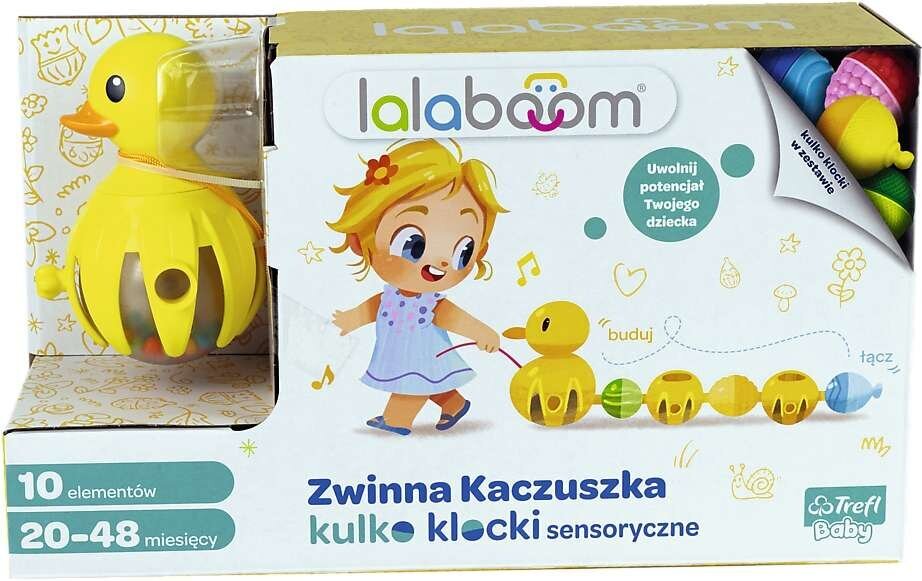 Kamuoliukų blokai Trefl Lalaboom Duck, 10 vnt. kaina ir informacija | Žaislai kūdikiams | pigu.lt