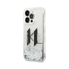 Оригинальный чехол Glitter KARL LAGERFELD Logo для iPhone 14 Pro (6,1″) - Прозрачный/Серебряный цена и информация | Чехлы для телефонов | pigu.lt