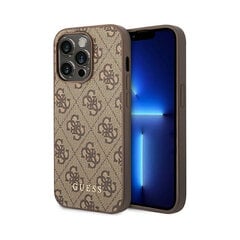 Оригинальный чехол GUESS 4G Gold Logo для iPhone 14 Pro Max (6,7″) - Светло-розовый цена и информация | Чехлы для телефонов | pigu.lt