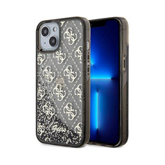 Guess PC/TPU Liquid Glitter Triangle Logo Case for iPhone 14 Pro Max Black цена и информация | Чехлы для телефонов | pigu.lt