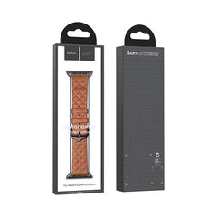 Кожаный ремешок HOCO Elegant для Apple Watch — Розовый 42/44/45/49 mm цена и информация | Аксессуары для смарт-часов и браслетов | pigu.lt
