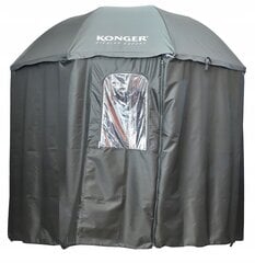 Водонепроницаемый рыболовный зонт Konger, 250x250 см, черный цена и информация | Палатки | pigu.lt