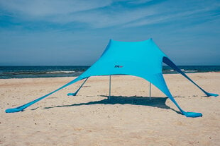Пляжный солнцезащитный тент FIT2, 200X200 см, синий цена и информация | Палатки | pigu.lt