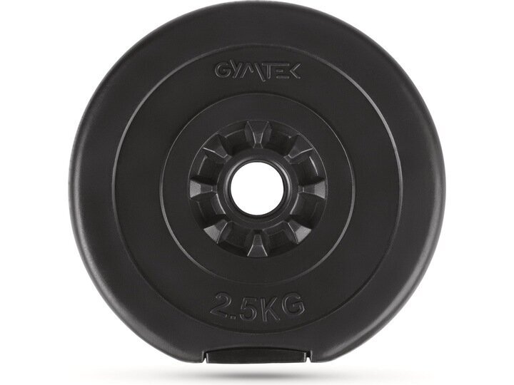 Diskinis svoris Gymtek G-66530, 2,5 kg, 31 mm, juodas kaina ir informacija | Svoriai, svarmenys, štangos | pigu.lt