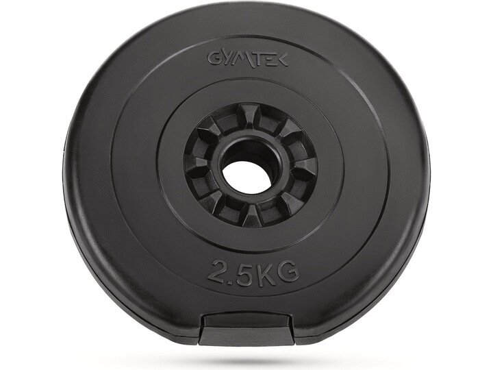 Diskinis svoris Gymtek G-66530, 2,5 kg, 31 mm, juodas цена и информация | Svoriai, svarmenys, štangos | pigu.lt
