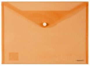 Конверт пластиковый с зажимом AXENT, А4, 180 мкр, прозрачный, оранжевый сп. цена и информация | Канцелярские товары | pigu.lt
