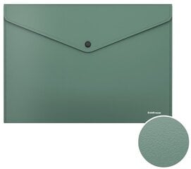 Конверт пластиковый с зажимом  ErichKrause, А4, 180 мкр, непрозрачный, зеленый сп. цена и информация | Канцелярские товары | pigu.lt