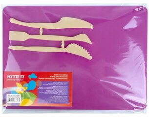 Подставка для пластилина KITE, 250х180мм, с 3 инструментами, розовая цена и информация | Принадлежности для рисования, лепки | pigu.lt