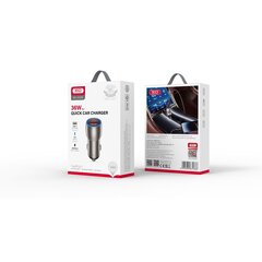 XO car charger CC52 QC 36W 2x USB gray цена и информация | Зарядные устройства для телефонов | pigu.lt