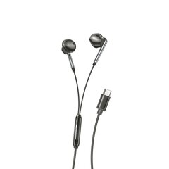 XO wired earphones EP66 USB-C black цена и информация | Наушники | pigu.lt