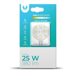 LED Bulb G4 Round 2W 12V 6000K 180lm Forever Light цена и информация | Электрические лампы | pigu.lt