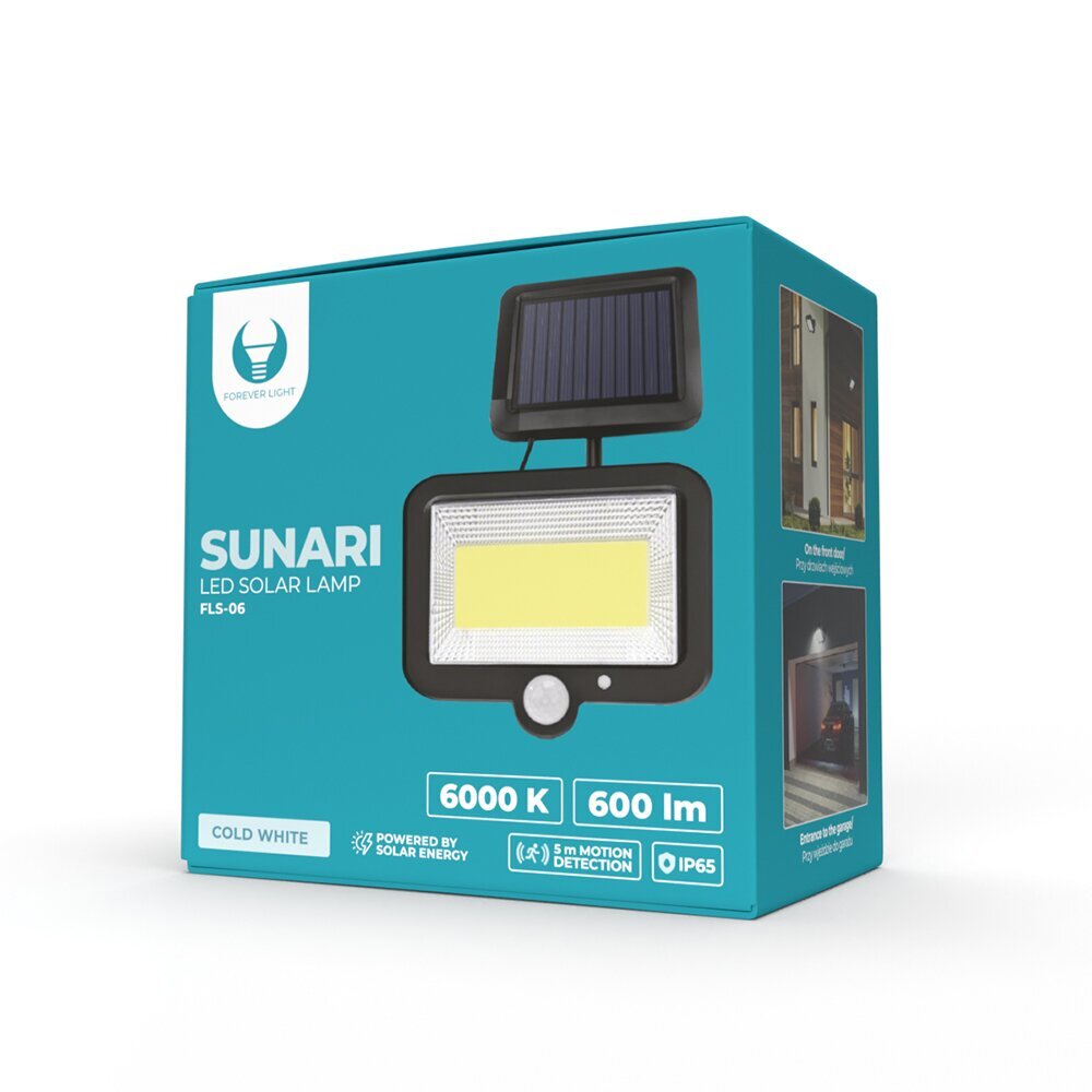 Lauko šviestuvas Forever Light Sunari Solar Lamp LED FLS-06, baltas kaina ir informacija | Lauko šviestuvai | pigu.lt