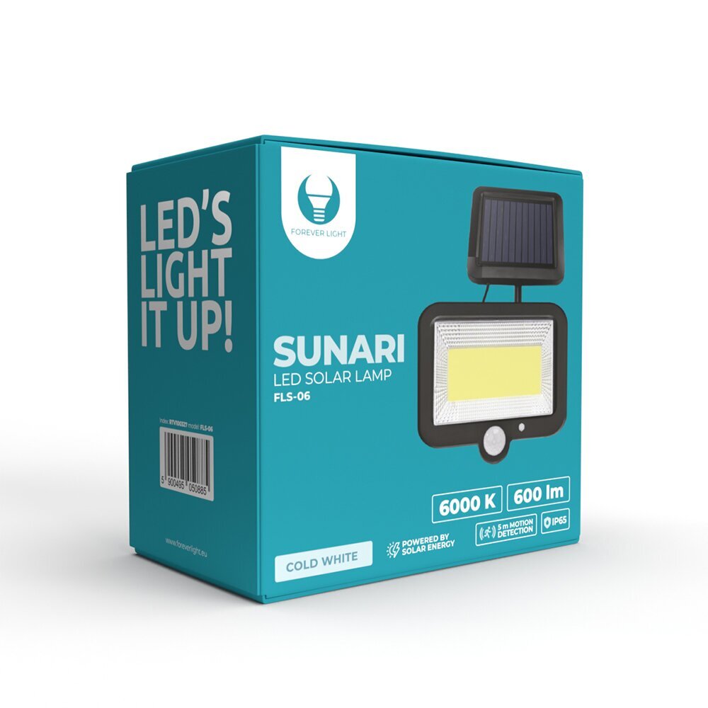 Lauko šviestuvas Forever Light Sunari Solar Lamp LED FLS-06, baltas kaina ir informacija | Lauko šviestuvai | pigu.lt