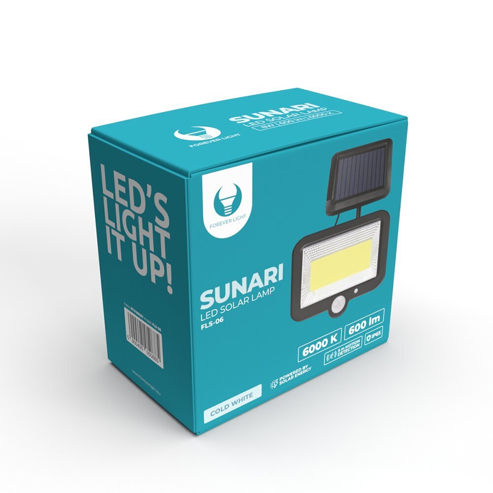 Lauko šviestuvas Forever Light Sunari Solar Lamp LED FLS-06, baltas kaina ir informacija | Lauko šviestuvai | pigu.lt