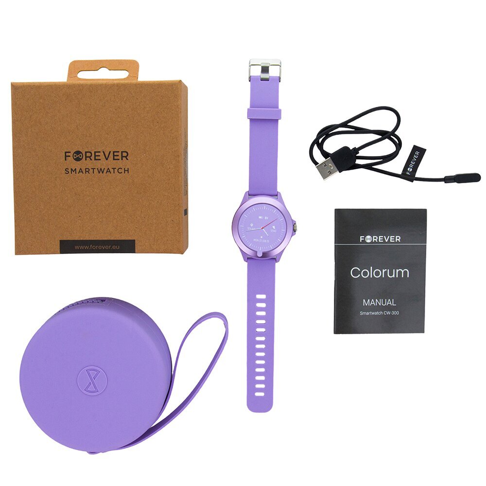 Forever Colorum CW-300 Purple kaina ir informacija | Išmanieji laikrodžiai (smartwatch) | pigu.lt