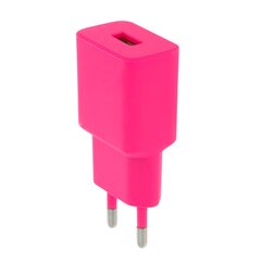 Setty charger 1x USB 2,4A LSIM-A-126 pink цена и информация | Зарядные устройства для телефонов | pigu.lt