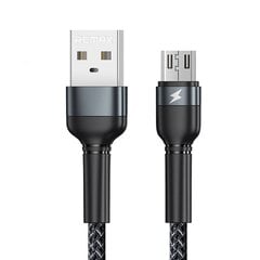 Cable USB Micro Remax Jany Alloy, 1m, 2.4A (black) цена и информация | Кабели для телефонов | pigu.lt