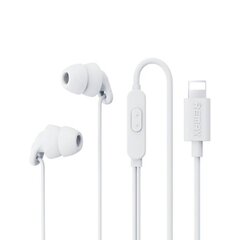 Earphones Remax RM-518i, Lightning, 1.2m (white) цена и информация | Теплая повязка на уши, черная | pigu.lt