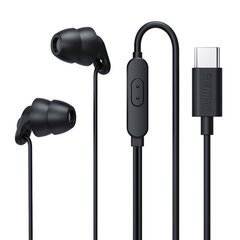 Earphones Remax RM-518a, USB-C, 1.2m (black) цена и информация | Наушники | pigu.lt