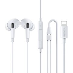 Earphones Remax RM-533i, Lightning, 1.2m (white) цена и информация | Теплая повязка на уши, черная | pigu.lt