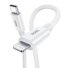 AOHI AOC-L003 PVC USB-C to L cable (white) цена и информация | Кабели для телефонов | pigu.lt