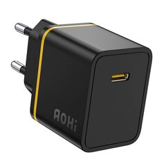 AOHI Wall charger A325 USB-C 30W (black) цена и информация | Зарядные устройства для телефонов | pigu.lt