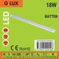 LED šviestuvas G.LUX GR-LED-BATTEN-18W-600mm kaina ir informacija | Lubiniai šviestuvai | pigu.lt