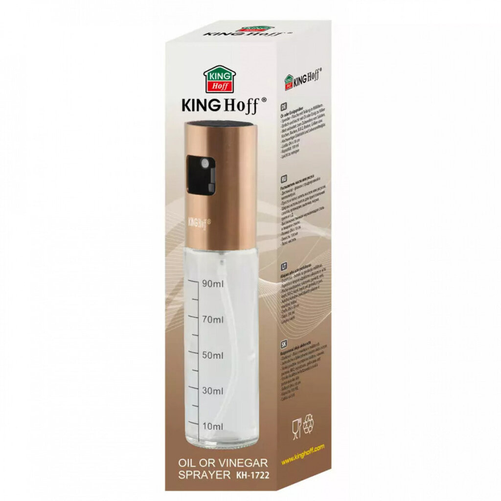 KingHoff aliejaus dozatorius, 100 ml kaina ir informacija | Prieskonių indeliai, malūnėliai | pigu.lt
