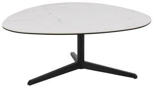 Кофейный столик Барнсли L, белый мрамор / черный цена и информация | Журнальные столы | pigu.lt