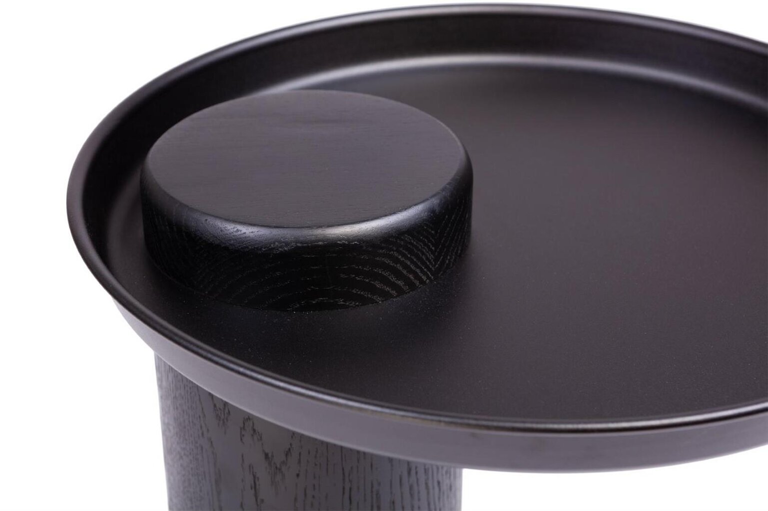Stolikas TYK 430 juodas ąžuolas, juoda staltiesė kaina ir informacija | Kavos staliukai | pigu.lt