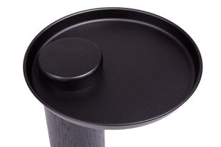 Столик ТУК 430 черный дуб, черная столешница цена и информация | Журнальные столы | pigu.lt