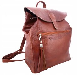 Кожаный рюкзак-сумочка женский, коричневый цена и информация | Женские сумки | pigu.lt