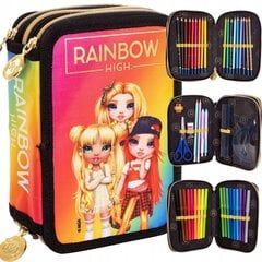 Trijų skyrių penalas su priedais AstraBag AC31 Rainbow High Golden Style kaina ir informacija | Penalai | pigu.lt