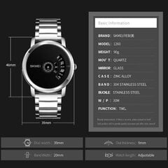 Laikrodis vyrams SKMEI 1260SBKBK kaina ir informacija | Vyriški laikrodžiai | pigu.lt