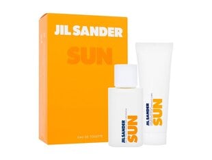 Kosmetikos rinkinys Jil Sander Sun: dušo želė, 75 ml + tualetinis vanduo EDT moterims, 75 ml kaina ir informacija | Jil Sander Kvepalai, kosmetika | pigu.lt