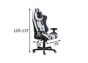 Игровое кресло Interlink Zoro, черное/белое цена и информация | Офисные кресла | pigu.lt