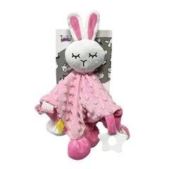 Плюшевый коврик 25 см, розовый кролик цена и информация | Игрушки для малышей | pigu.lt