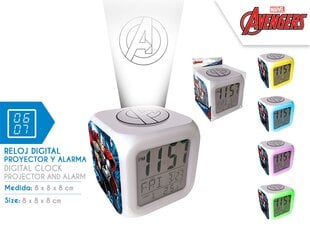 Avengers žadintuvas su projektoriumi MV16053 kaina ir informacija | Aksesuarai vaikams | pigu.lt