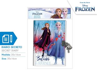 Dienoraštis su spyna Frozen II ( Ledo Šalis II) kaina ir informacija | Sąsiuviniai ir popieriaus prekės | pigu.lt