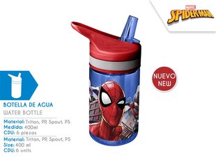 Gertuvė Spiderman, 400ml цена и информация | Фляги для воды | pigu.lt