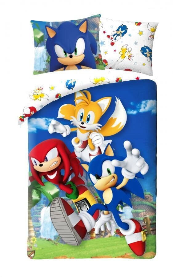 Sonic vaikiškas patalynės komplektas, 140 x 200 cm, 2 dalys kaina ir informacija | Patalynė kūdikiams, vaikams | pigu.lt