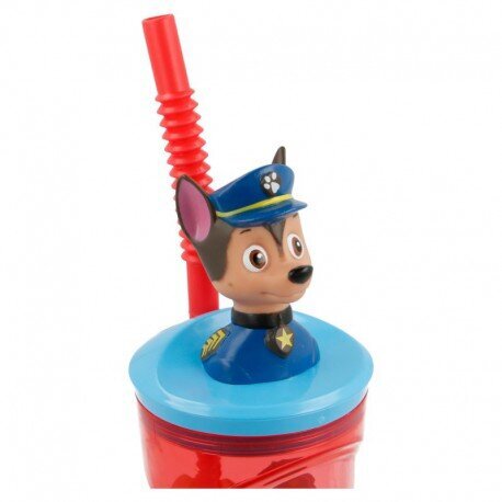 Gertuvė su šiaudeliu Paw Patrol, 360 ml цена и информация | Gertuvės | pigu.lt